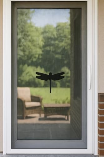 WSQ 3-Pack Dragonfly Screen Door Safety Decals – UV-Resistant Vinyl Stickers