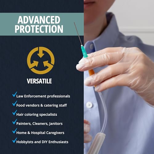 MED PRIDE Small Clear Vinyl Examination Gloves - 100 Count, Latex-Free