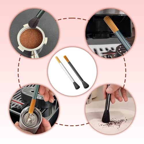 2-Pack Dual-Head Coffee Brush Set for Grinder & Kitchen Cleaning