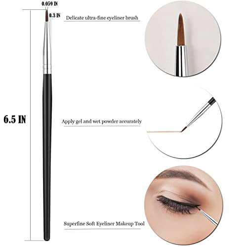 JASSINS 3-Piece Fine Angled Eyeliner Brush Set for Precise Eye Makeup