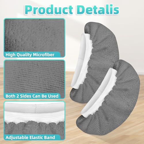 10 Pack Grey Microfiber Cloths for Handheld Steam Cleaners