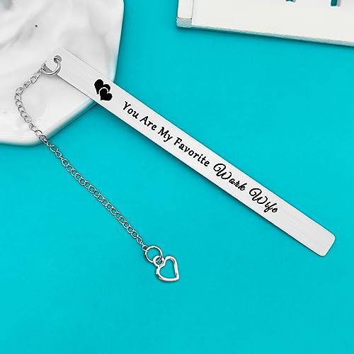 Work Wife Bookmark Coworker Leaving Gift Stainless Steel Farewell Present