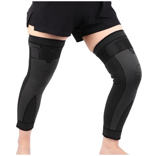 2 Pack Knee Wraps for Pain Relief Women Men, Knee Compression Sleeve for Men Women, Compression Knee Brace for Arthritis Pain and Support (Black, Large)