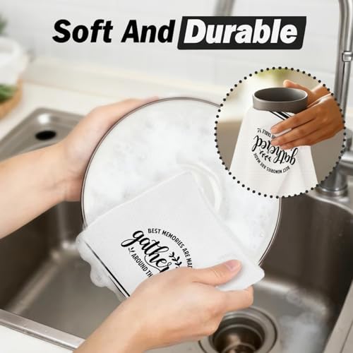 Funny Kitchen Dish Towels - Decorative 16x24 Inch Hand Towels for Gifts