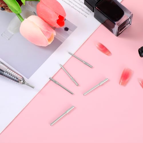 Eldraqth 6 Pcs Mini Mandrel Nail Drill Bits for Sanding Bands Stainless Steel