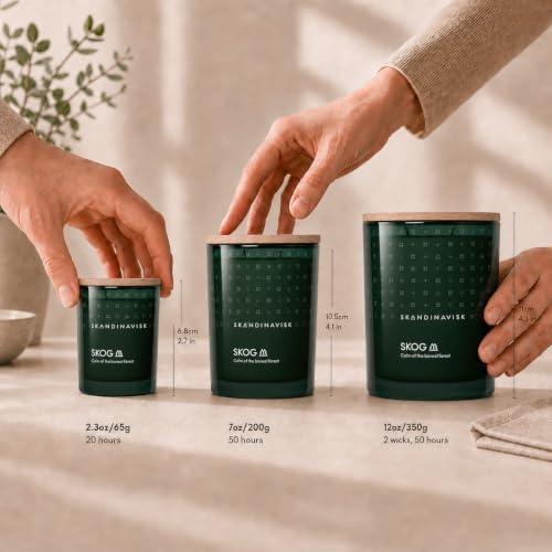 Skandinavisk Scented Candle - Forest (Skog) 2.3oz - Sustainable, Vegan, FSC Beechwood Lid