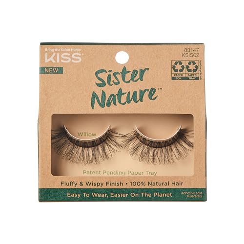 KISS Sister Nature False Eyelashes - Willow 14mm Reusable Wispy Lashes
