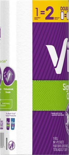 Viva Signature Cloth Paper Towels - Choose-A-Sheet, 1 Double Roll (94 Sheets) for Ultimate Cleanliness