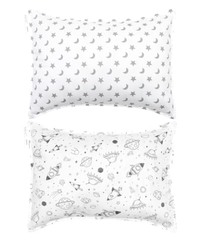 ALVABABY Toddler Pillowcases Cotton 2-Pack for 13x18 & 12x16 Pillows
