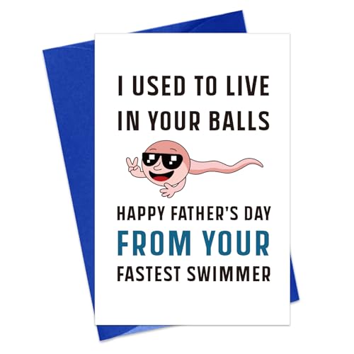 Funny Father's Day Card for Dad - Hilarious Greeting Card with Envelope