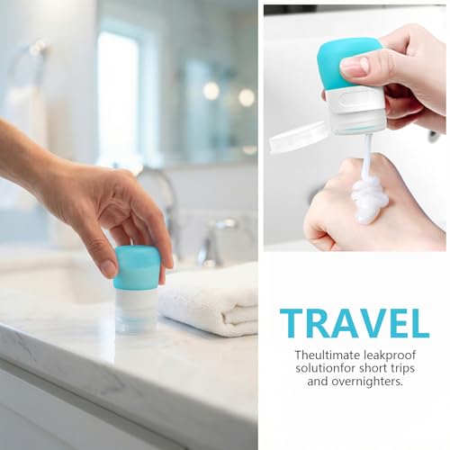 1 oz Silicone Squeeze Bottles for Sauces - 4 Pack Travel Containers