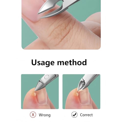 Criyar Cuticle Trimmer & Nipper with Non-Slip Silicone Handle, Carbon Steel