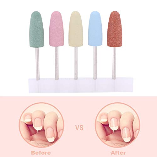 Brrnoo Stainless Steel Nail Drill Bit Set for Manicure and Gel Removal