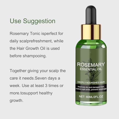 Organic Rosemary Hair Growth Oil & Scalp Treatment with Shower Cap