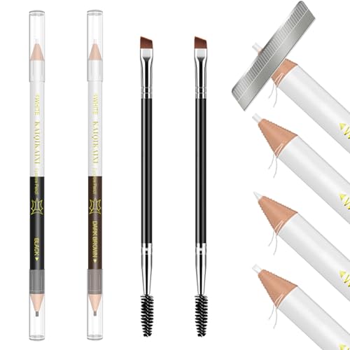 KAIQIKAIXI Waterproof Micro Eyebrow Pencil with Spoolie Brush