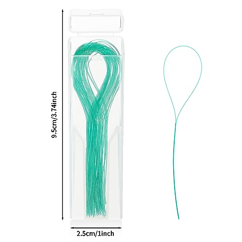 WLLHYF 100 Pcs Dental Floss Threaders for Braces, Bridges, and Implants