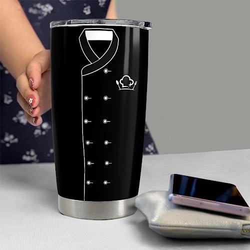 Chef Insulated Stainless Steel Tumbler 20oz Travel Mug - Gift for Men Women