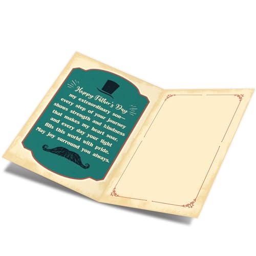 Father's Day Card for Son - Sentimental Keepsake with Envelope