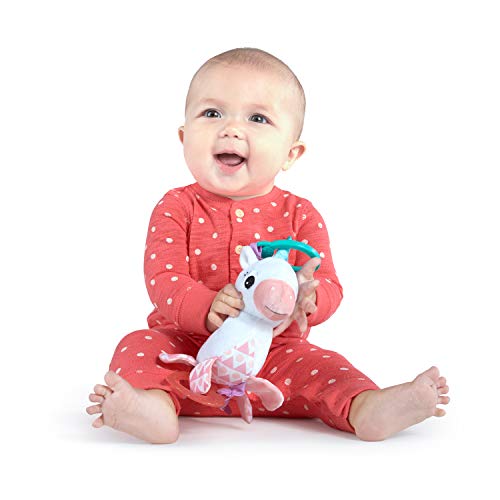 Bright Starts Unicorn Plush Take-Along Toy for Strollers & Carriers