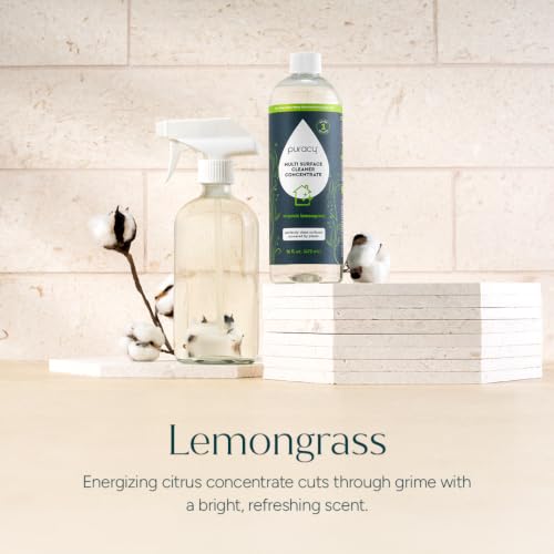 Puracy Lemongrass All-Purpose Surface Cleaner Concentrate 16oz - Multi-Surface Natural Cleaner