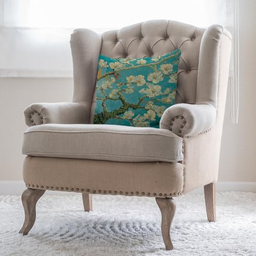 Van Gogh Almond Blossom Pillow Cover 18x18 Inch Cotton Linen