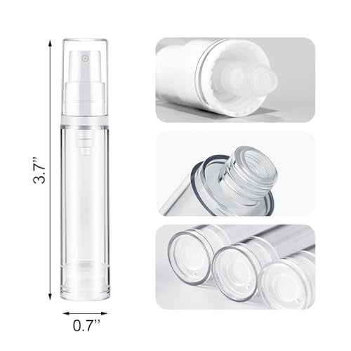 Juxiamal 10ml Empty Airless Pump Bottle Travel Foundation Container