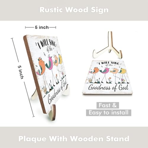 Inspirational Christian Wood Sign for Women - Rustic Desk Decor
