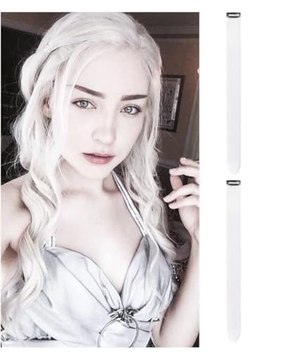 Belle G Clip In White Hair Extensions Straight 22 Inch 2 PCS