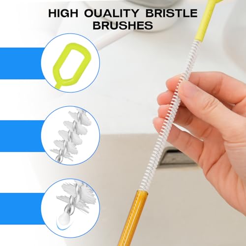 8-Piece Straw Cleaner Brush Set, Type A - Extra-Long Stainless Steel