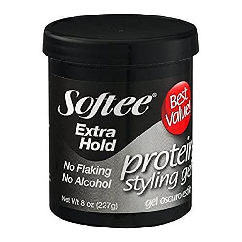 Softee Extra Hold Protein Styling Gel 8 oz - Frizz Control Hair Gel