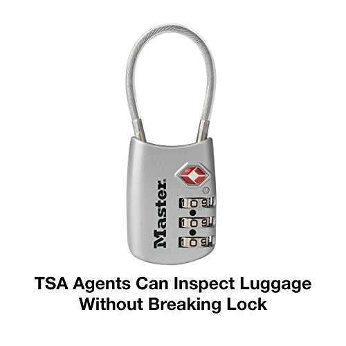 Master Lock TSA Approved Combination Luggage Lock Silver 1 Pack - Model 4688SLVEC