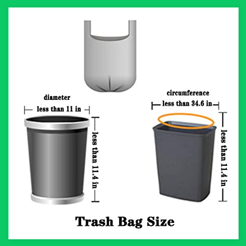 100 Count Durable 4 Gallon Black Trash Bags with Handles