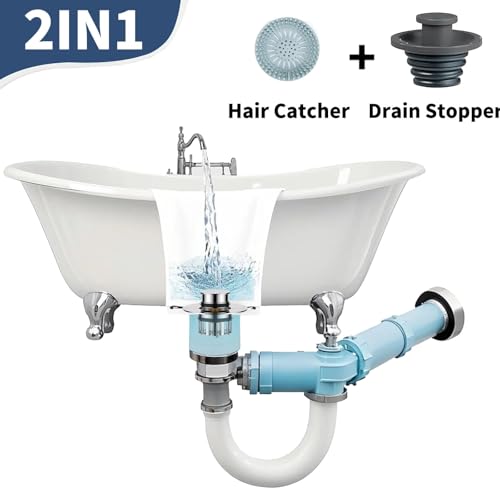 SIIU Universal Bathtub Shower Drain Stopper & Hair Catcher