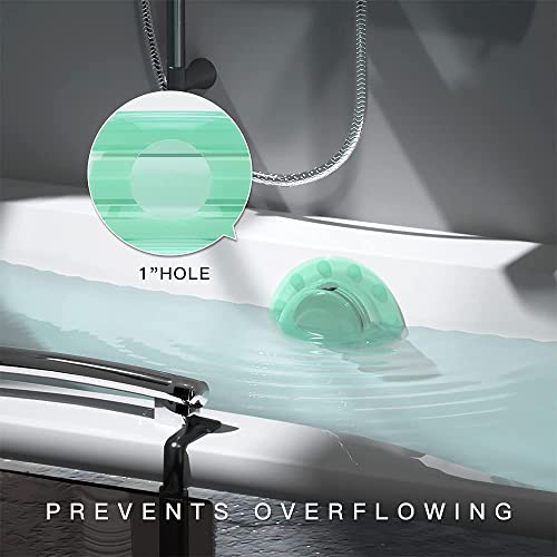 MUSMU Bathtub Overflow Drain Cover, Silicone Deep Water Bath Stopper