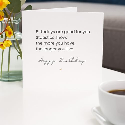 Funny Birthday Card with Witty Message - 5x7 inches, Unisex