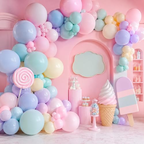210-Pc Pastel Balloon Garland Kit for Birthday & Baby Showers
