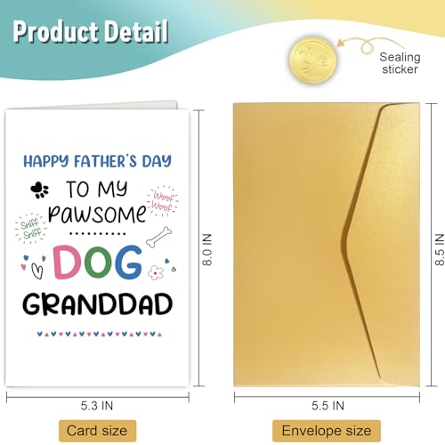 Funny Father's Day Card for Dog Granddad - Spercy