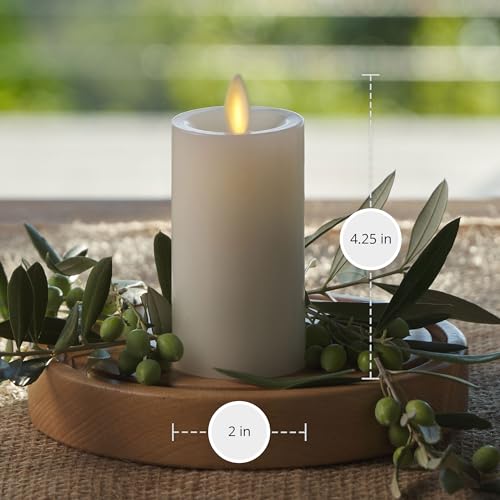Luminara Slim Flameless LED Candle 2 x 4.25 Inches White with Timer