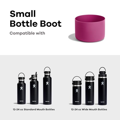 Hydro Flask Small Trillium Pink Bottle Boot - Silicone Water Bottle Protector