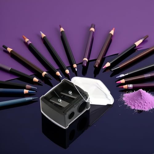 Dual Hole Cosmetic Pencil Sharpener for Eyebrow and Eyeliner Pencils