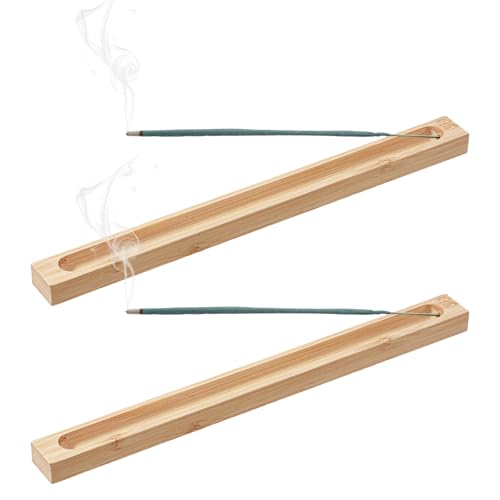 Natural Bamboo Incense Holder Set for Sticks - 2 PCS