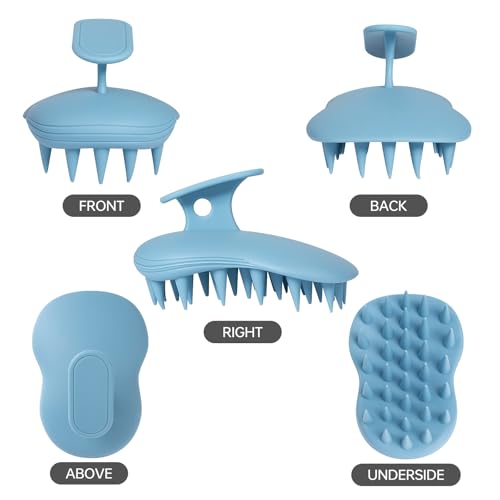 Silicone Shampoo Brush and Scalp Massager 2-Pack