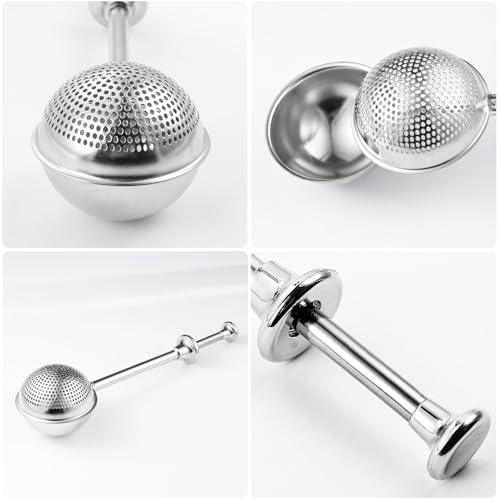 XVBITOR Stainless Steel Sugar Shaker with Spring-Loaded Handle