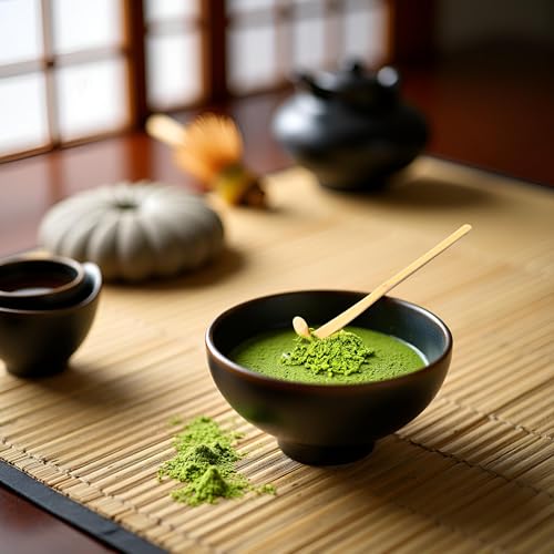 Brown Bamboo Matcha Scoop Set - Japanese Chashaku Tea Spoons