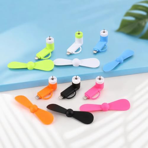 Mini Phone Cooler Fans 6-Pack - Portable 2-in-1 USB Cooling Fans for iPhone & Android