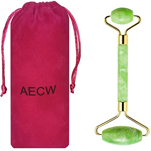 Natural Jade Roller for Face and Eyes - Noiseless Facial Massage Tool