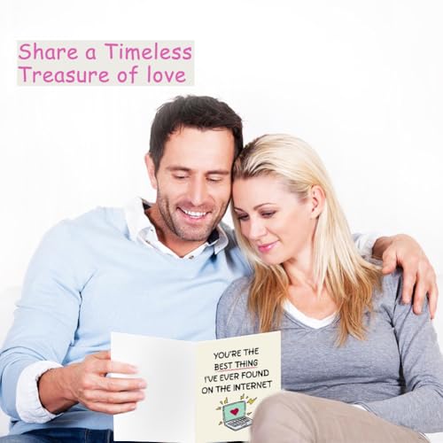 7x5 Inch Anniversary Card for Couples with Yellow Envelope