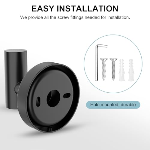 SetSail Matte Black Towel Hooks - 4 Pack Stainless Steel Wall Mounted Hooks