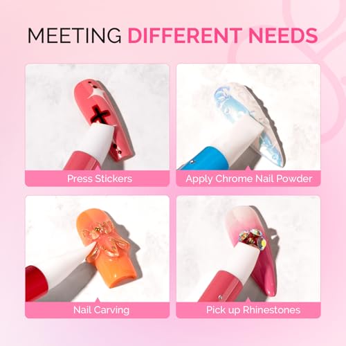 MelodySusie 5-Piece Silicone Nail Art Sculpture Pen and Brush Set