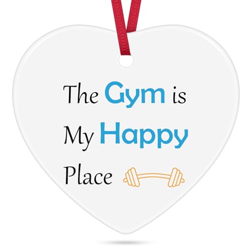Heart-Shaped Fitness Coach Gift Ornament - Inspirational Gym Decor